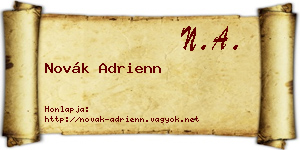 Novák Adrienn névjegykártya